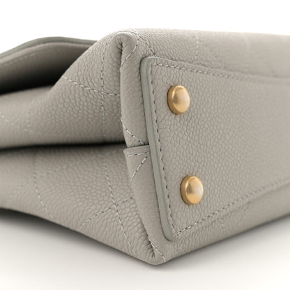 Chanel Grained Calfskin Small Stitched Flap Grey 9 of 15