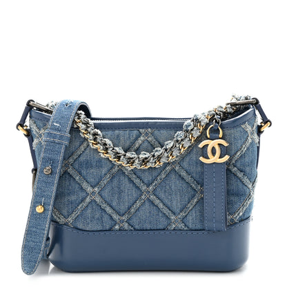 Chanel Denim Calfskin Small Gabrielle Hobo Blue 1 of 10
