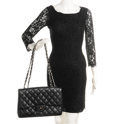 Chanel Caviar Jumbo Single Flap Black 2 of 8