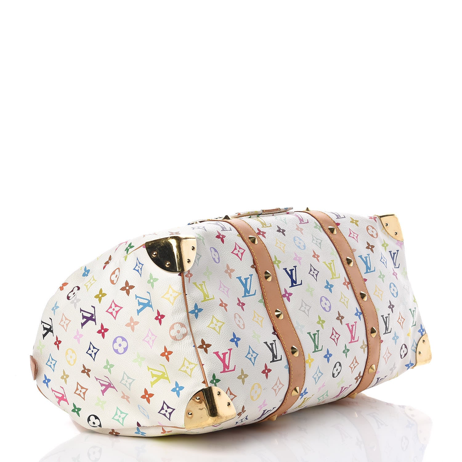 Louis Vuitton Monogram Multicolor Keepall 45 White 4 of 16