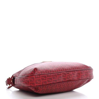 Fendi Zucchino Spalmati Vitello Messenger Bag Bordeaux Rubino 3 of 9