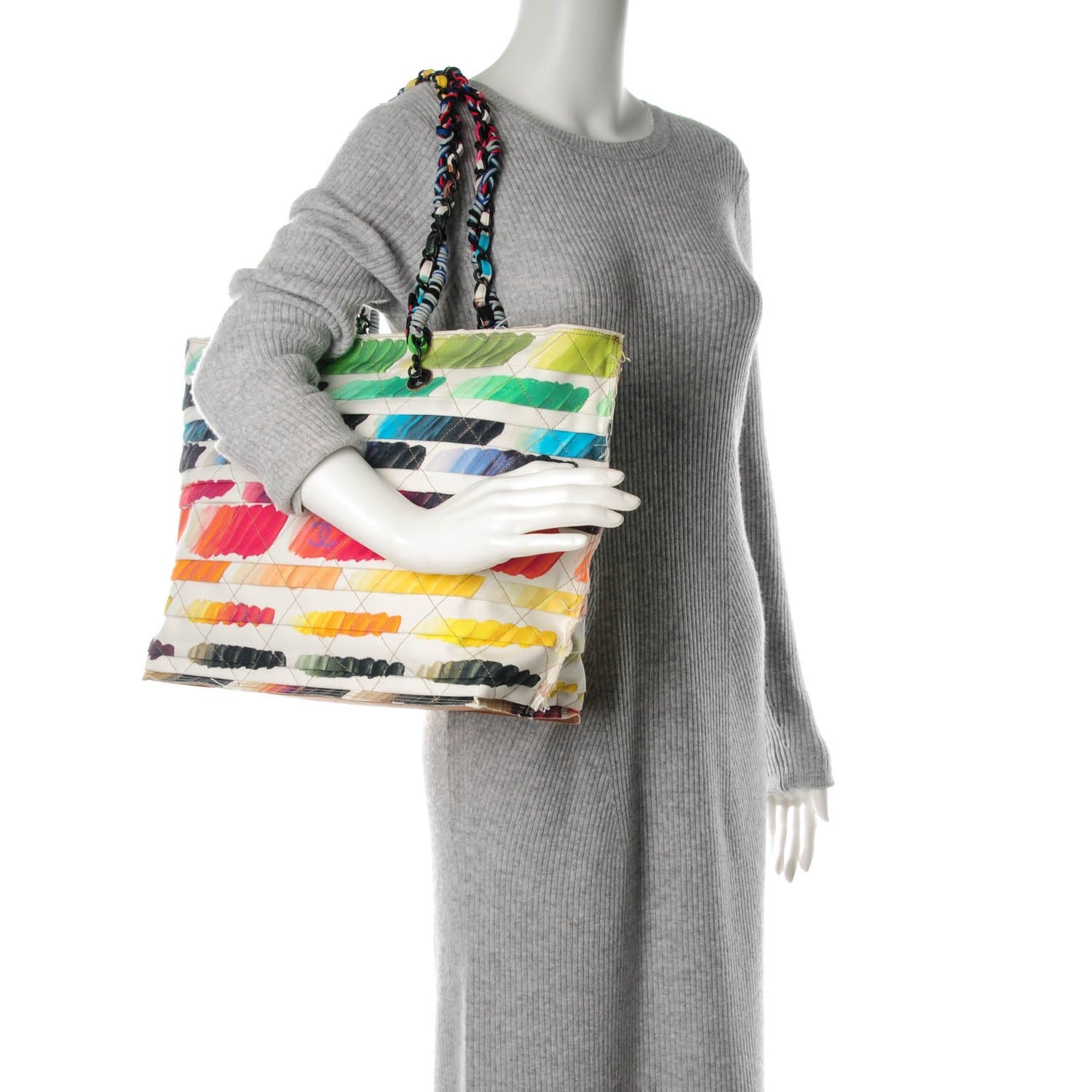 Chanel Canvas Colorama Large Zip Shopping Tote Multicolor 2 of 7