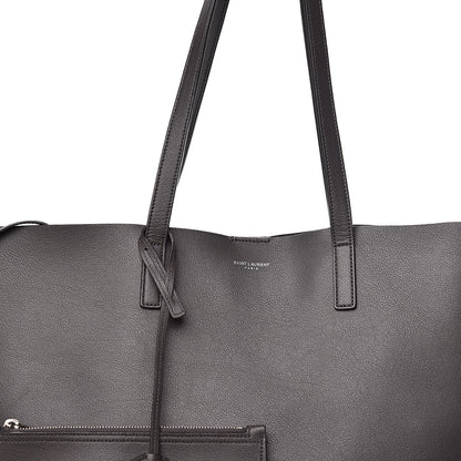 Saint Laurent Calfskin Large Fringe Shopping Tote Dark Grey 17 of 19