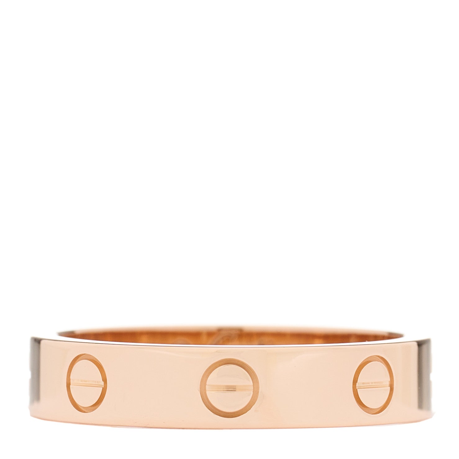 Cartier 18K Pink Gold Diamond 4mm LOVE Wedding Band Ring 54 6.75 3 of 4