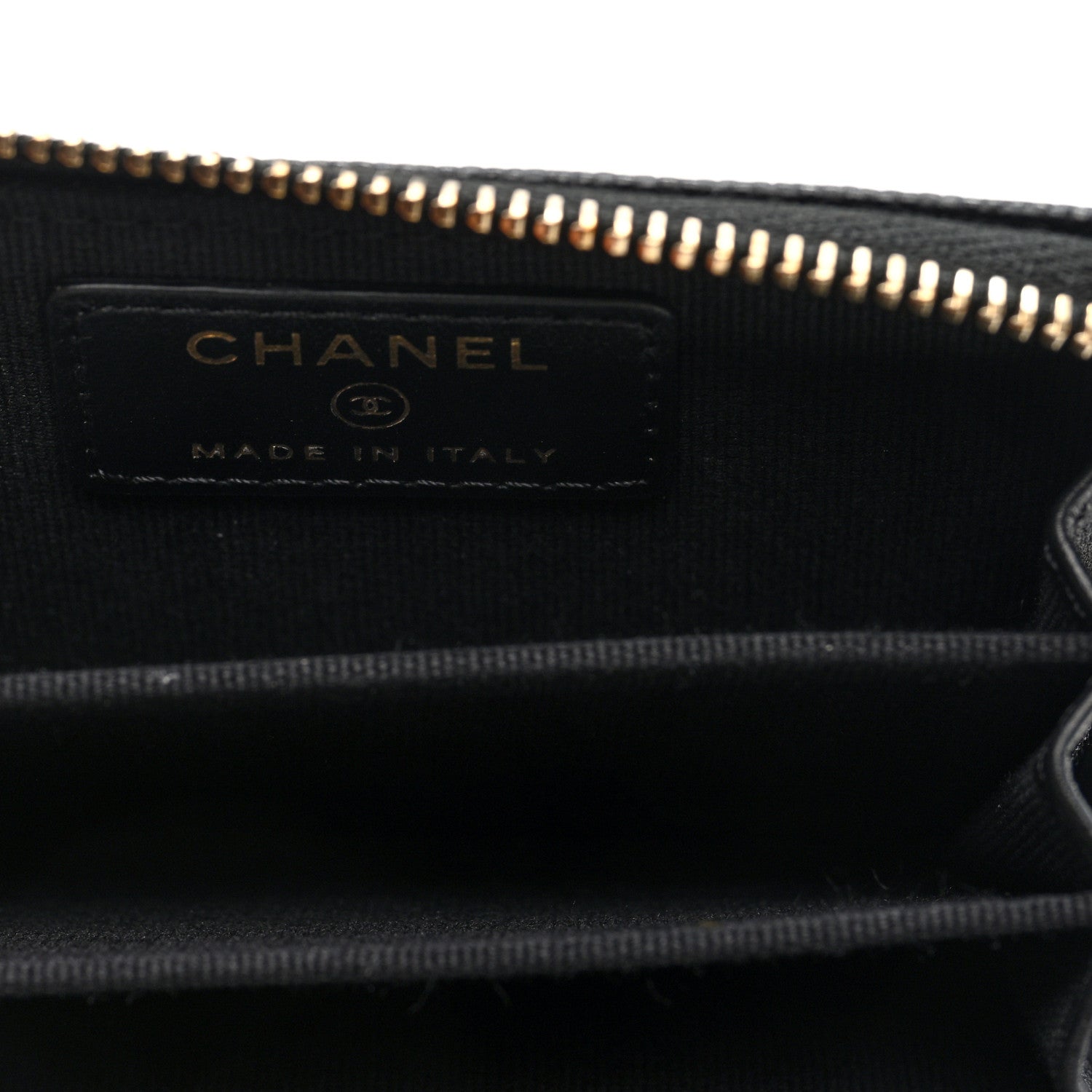 Chanel Caviar Quilted Boy Zip Around Coin Purse Wallet Black 6 of 8