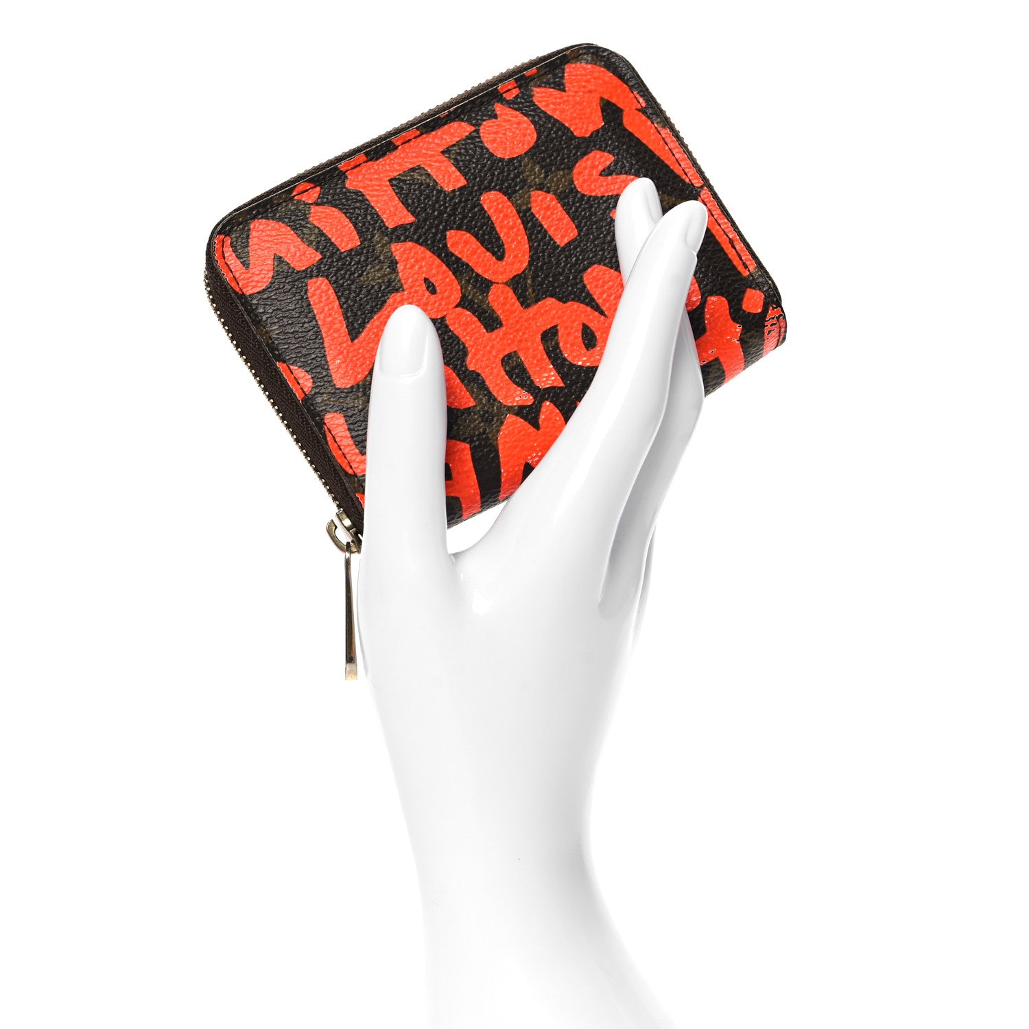 Louis Vuitton Monogram Graffiti Zippy Coin Purse Orange 2 of 6