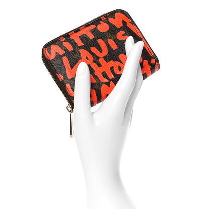 Louis Vuitton Monogram Graffiti Zippy Coin Purse Orange 2 of 6