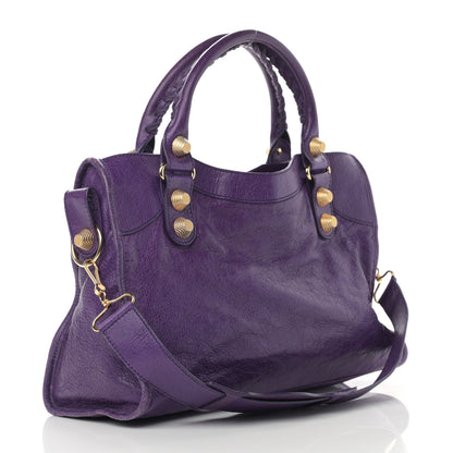 Balenciaga Agneau Giant 21 Gold Hardware City Dark Violet 3 of 14
