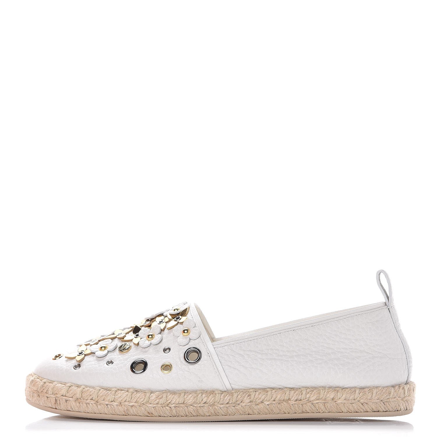 Louis Vuitton Calfskin Tropical Bloom Espadrille Flat 36 White 1 of 9