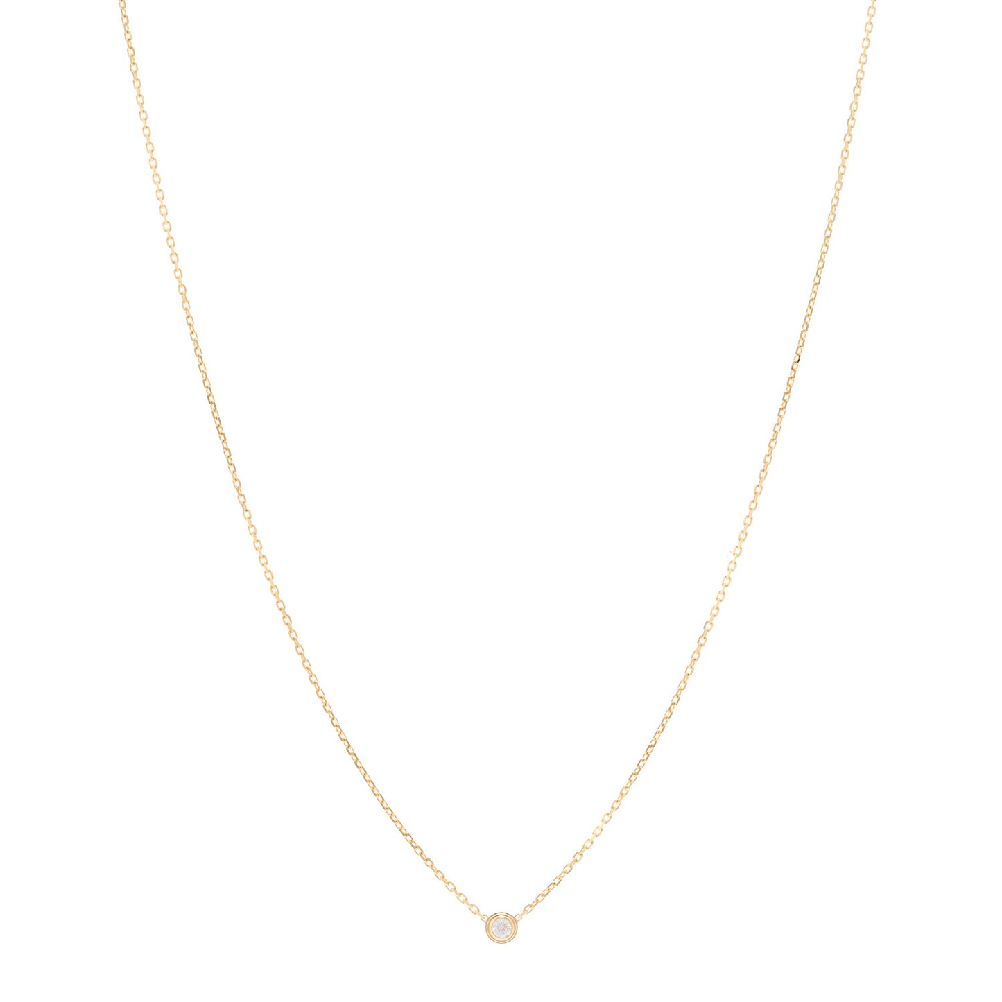 18K Yellow Gold Diamond XS D'Amour Pendant Necklace