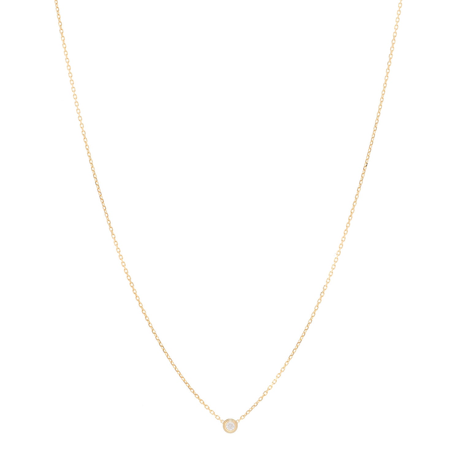 Cartier 18K Yellow Gold Diamond XS D'Amour Pendant Necklace 1 of 4