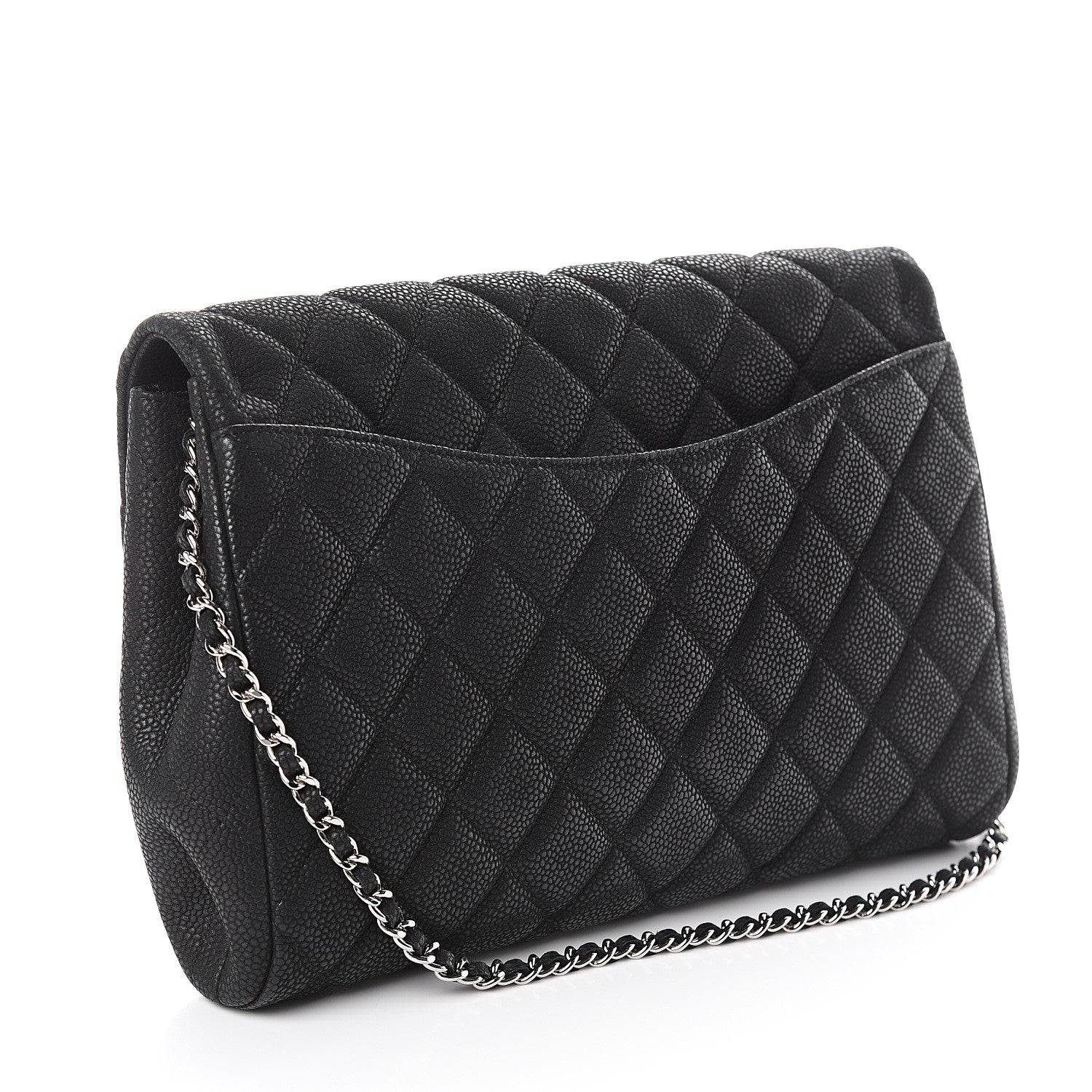 Chanel Caviar Quilted Clutch With Chain Flap Black 2 of 9