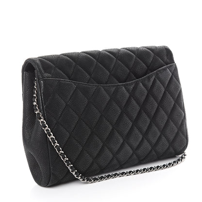 Chanel Caviar Quilted Clutch With Chain Flap Black 2 of 9