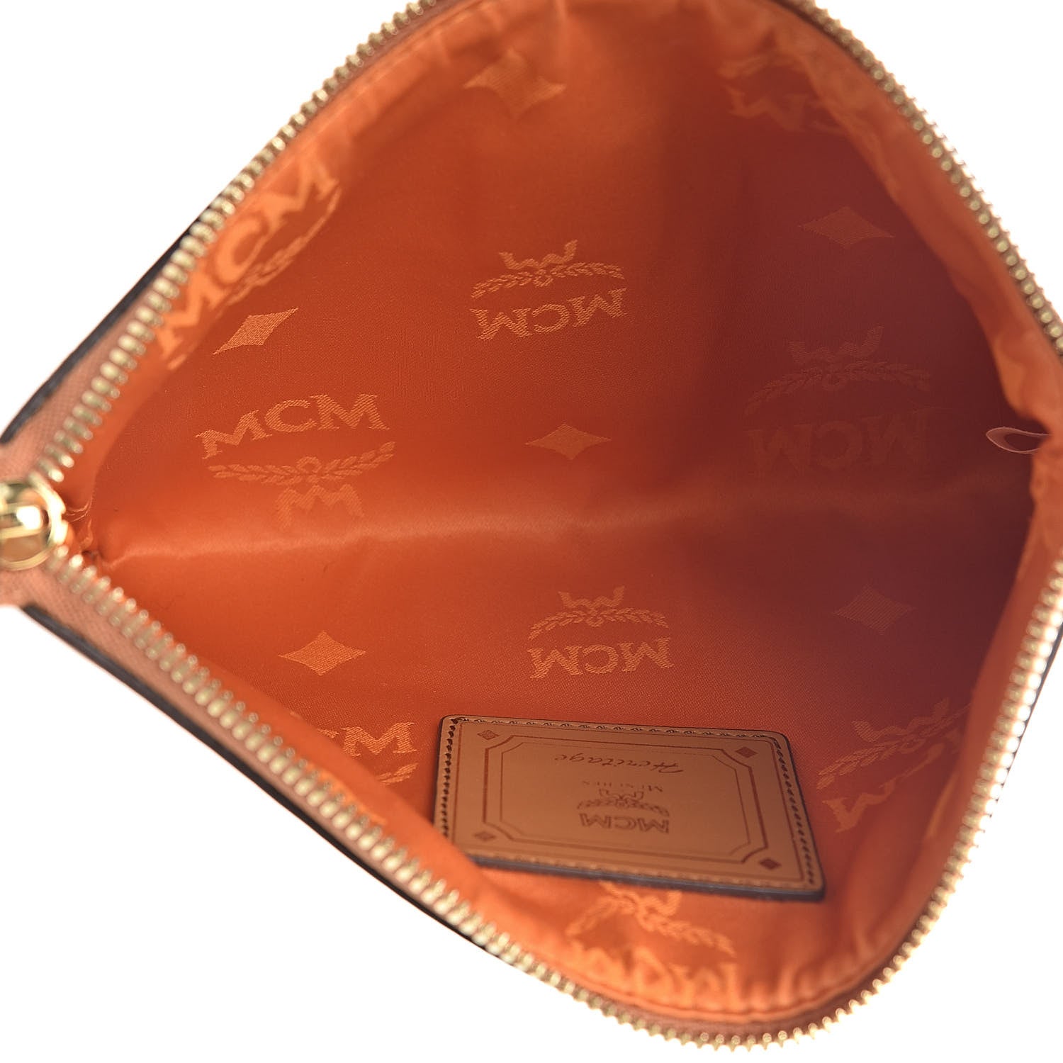 MCM Visetos Mini Pouch Cognac 5 of 9