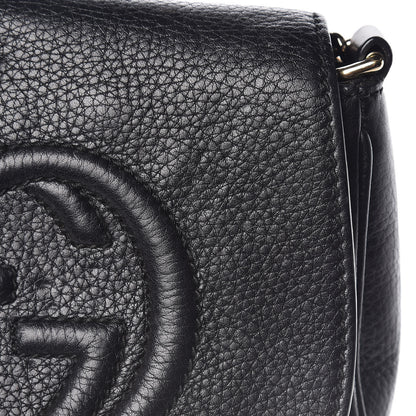 Gucci Pebbled Calfskin Small Soho Flap Crossbody Black 11 of 13