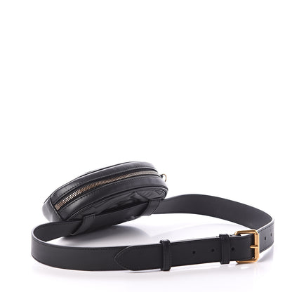 Gucci Calfskin Matelasse GG Marmont Belt Bag 85 34 Black 2 of 8