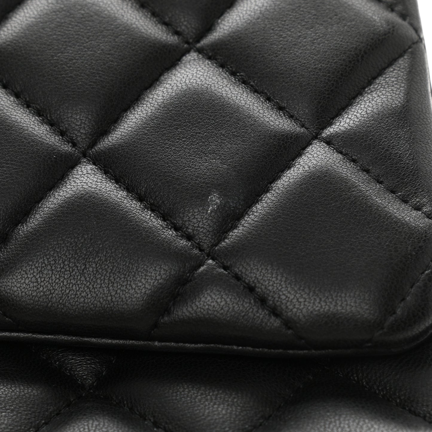 Lambskin Quilted Maxi Double Flap Black
