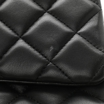 Chanel Lambskin Quilted Maxi Double Flap Black 12 of 14