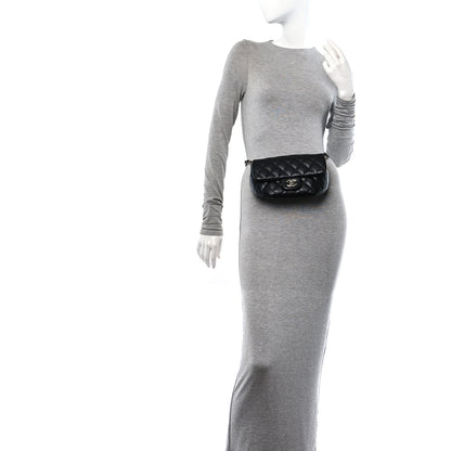 Chanel Calfskin Quilted CC Uniform Flap Belt Bag Black 2 of 10