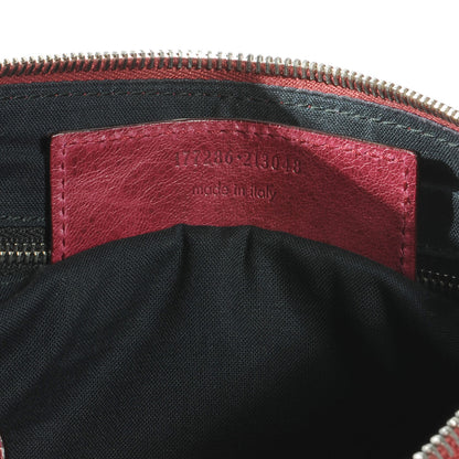 Balenciaga Agneau Giant 21 Silver Hardware Flat Handle Clutch Pourpre 7 of 7