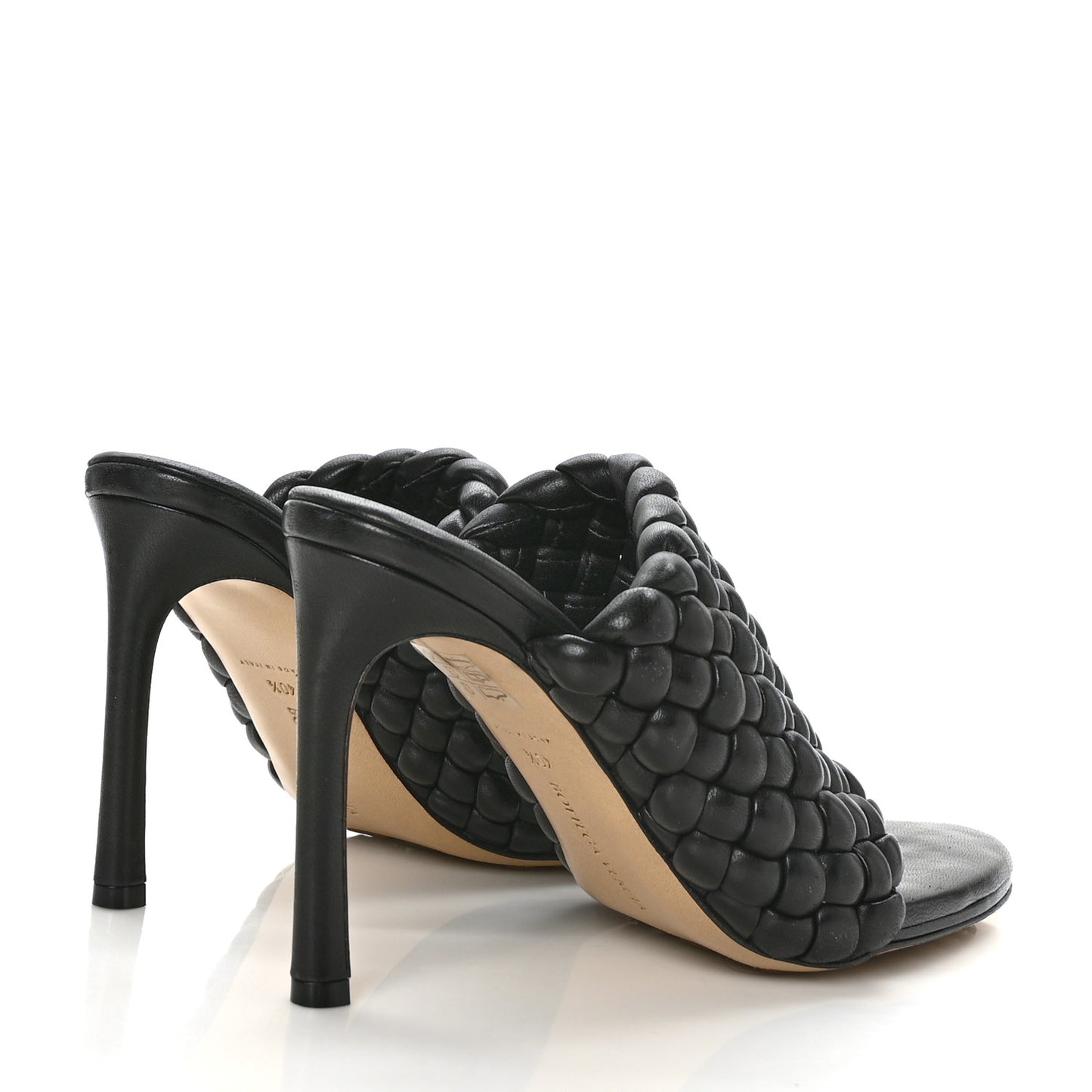 Nappa Padded Intreccio The Curve Sandals 40.5 Black