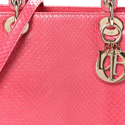 Christian Dior Snakeskin Medium Lady Dior Pink 8 of 10