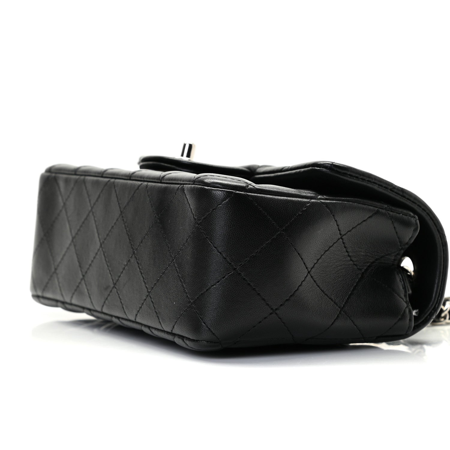 Chanel Lambskin Quilted Mini Rectangular Flap Black 6 of 10
