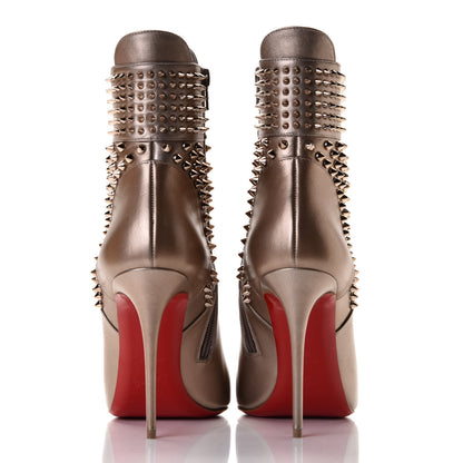 Christian Louboutin Calfskin Perle Spiked Hongroise 85 Ankle Boots 39 Colombe 5 of 8