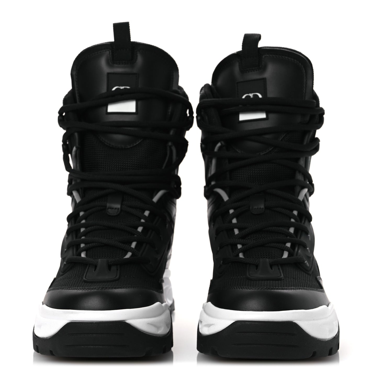 Calfskin Nylon Oblique Mens Snow Ankle Boot 42 Black