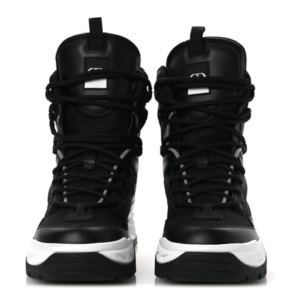 Christian Dior Calfskin Nylon Oblique Mens Snow Ankle Boot 42 Black 3 of 11