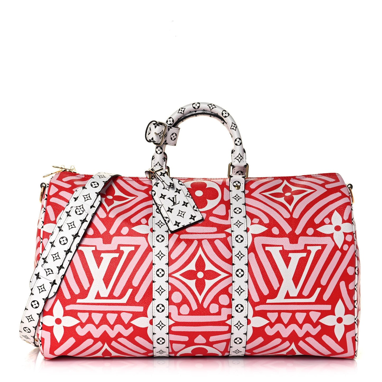Monogram Giant Crafty Keepall Bandouliere 45 Rouge Rose Creme