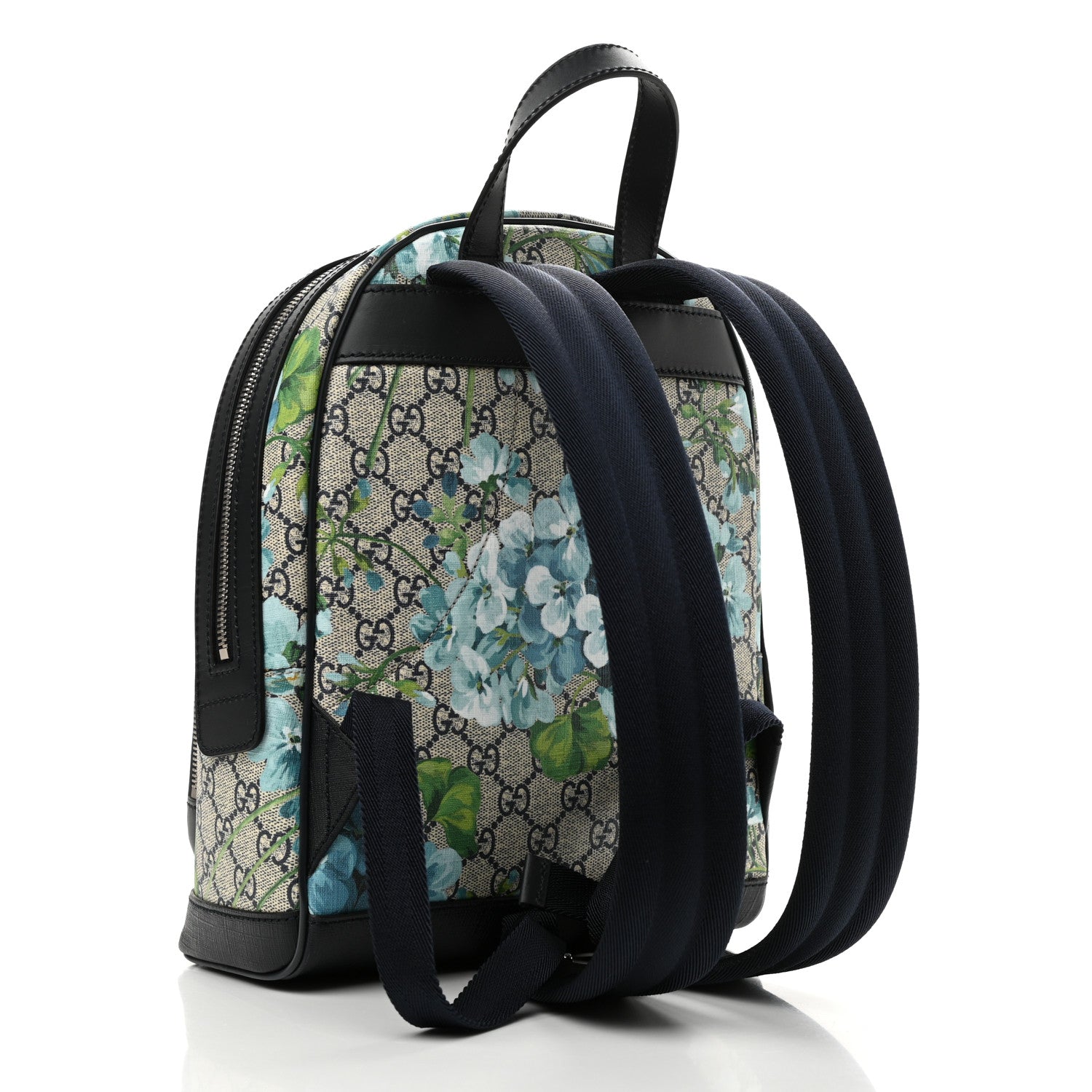 Gucci GG Supreme Monogram Blooms Small Day Backpack Blue 3 of 10