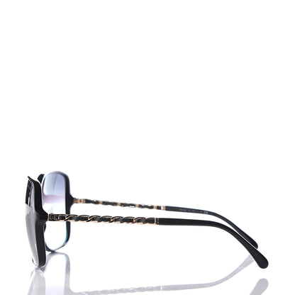 Chanel Lambskin Square Chain Sunglasses 5210-Q Black 3 of 9