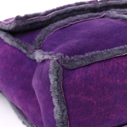 Chanel Shearling Patchwork Mademoiselle Messenger Purple 5 of 11