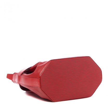 Louis Vuitton Epi Sac D'Epaule Castillan Red 3 of 8