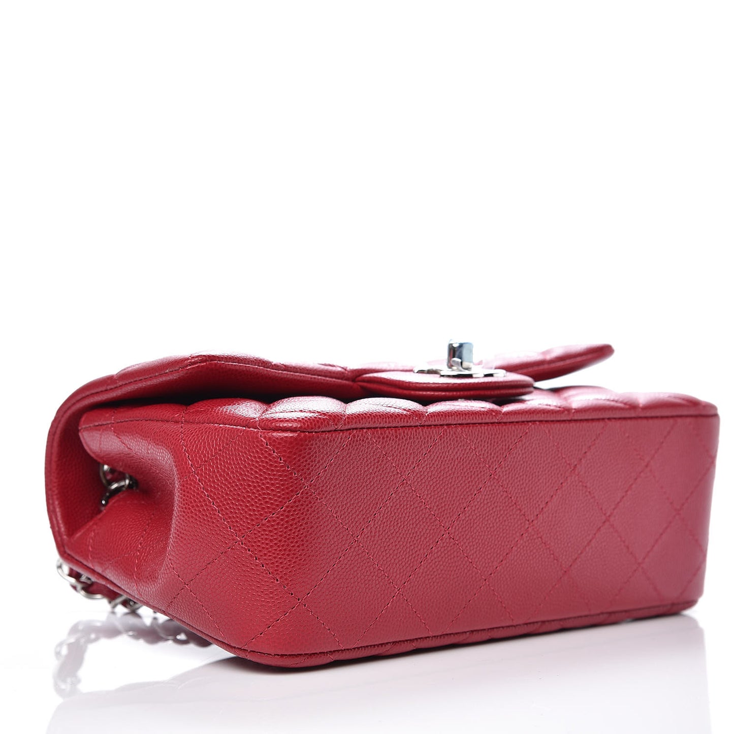 Caviar Quilted Mini Rectangular Flap Pink