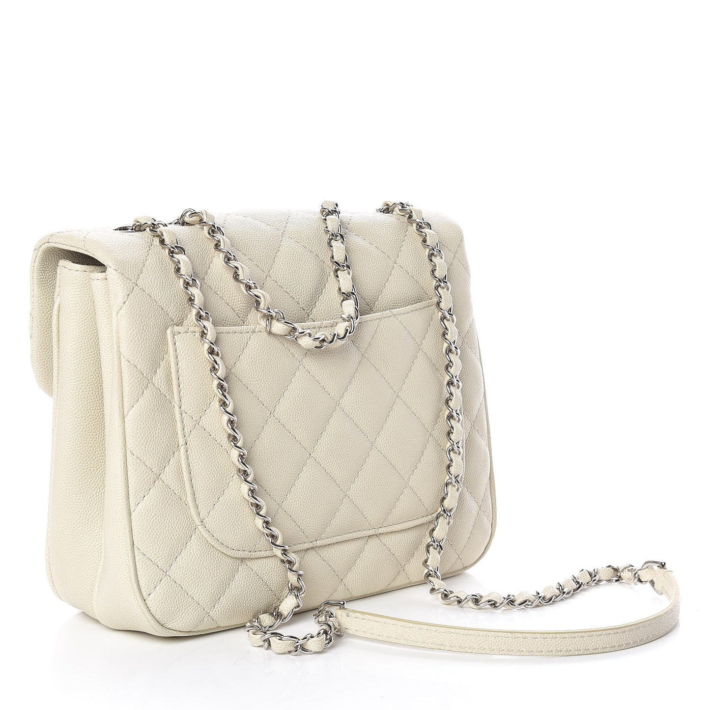 Caviar Quilted Medium Urban Companion Flap White