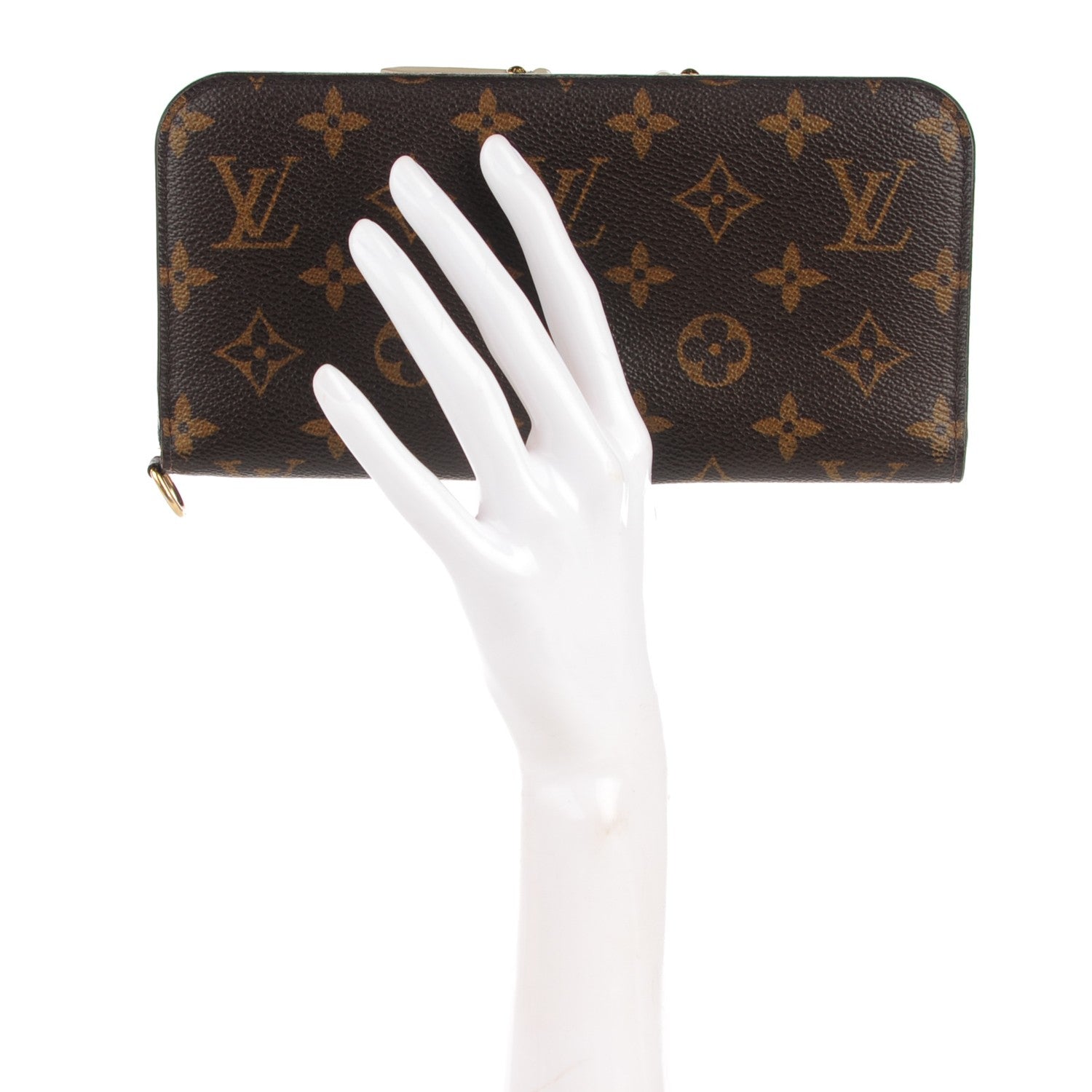 Louis Vuitton Monogram Leopard Insolite Wallet Blanc Corail 2 of 7