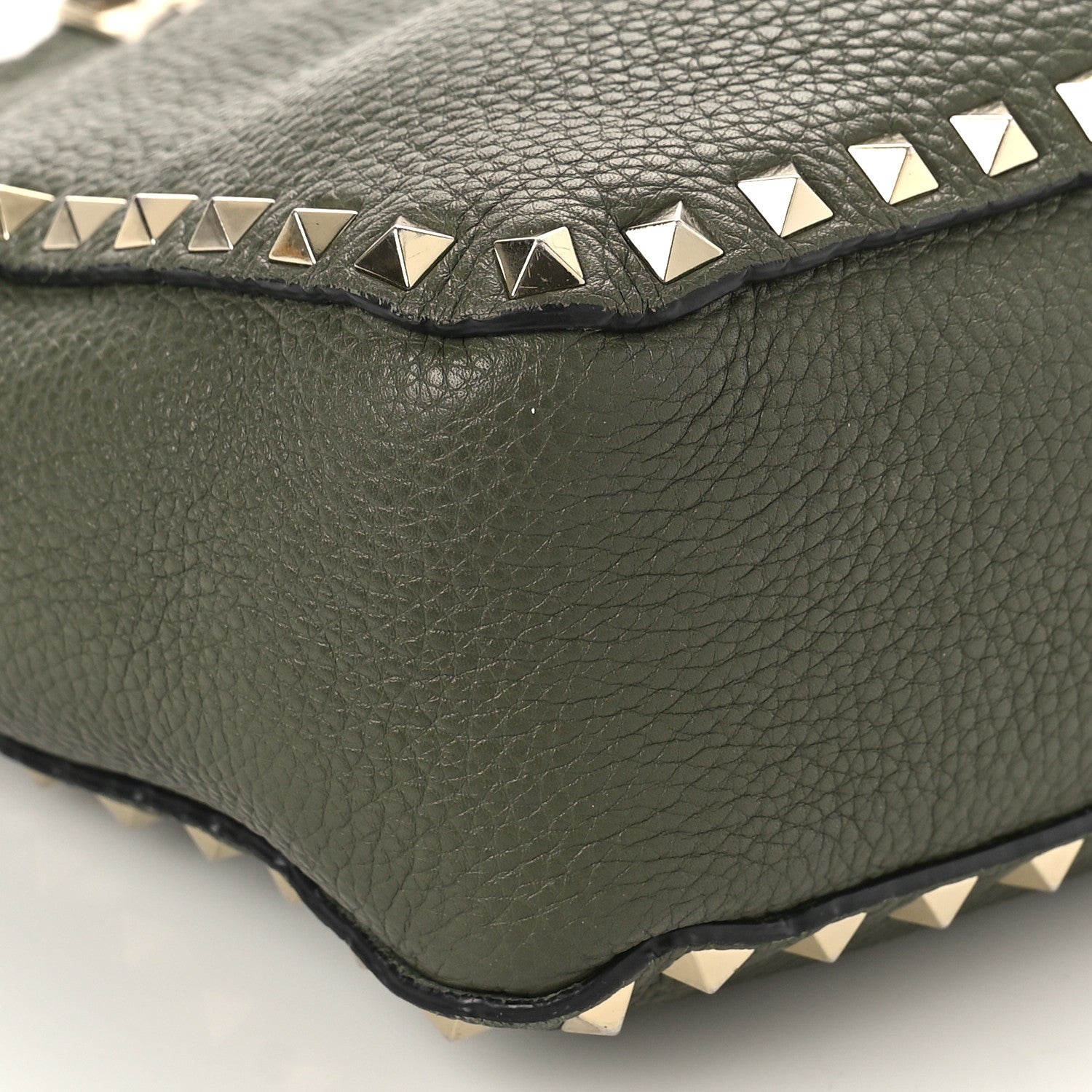 Valentino Garavani Pebbled Calfskin Small Rockstud Flip-Lock Messenger Bag Oasis 6 of 10