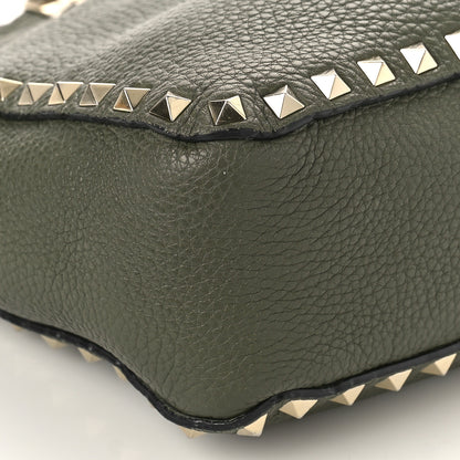 Valentino Garavani Pebbled Calfskin Small Rockstud Flip-Lock Messenger Bag Oasis 6 of 10