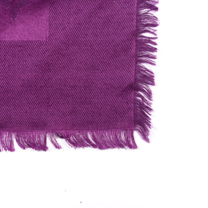 Louis Vuitton Wool Silk Monogram Shawl Cassis 4 of 4