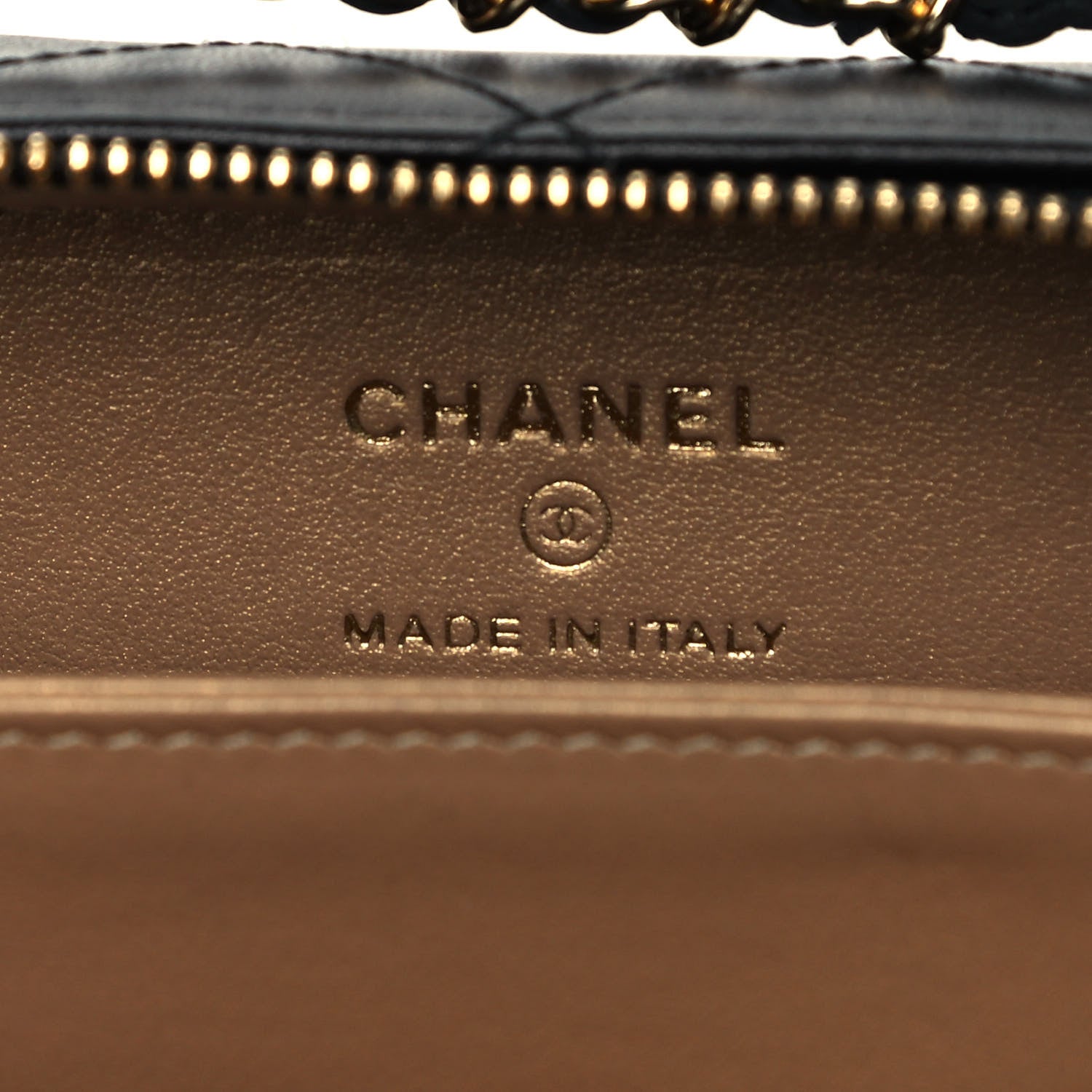 Chanel Lambskin Quilted Mini Golden Plate Clutch With Chain Black 6 of 9