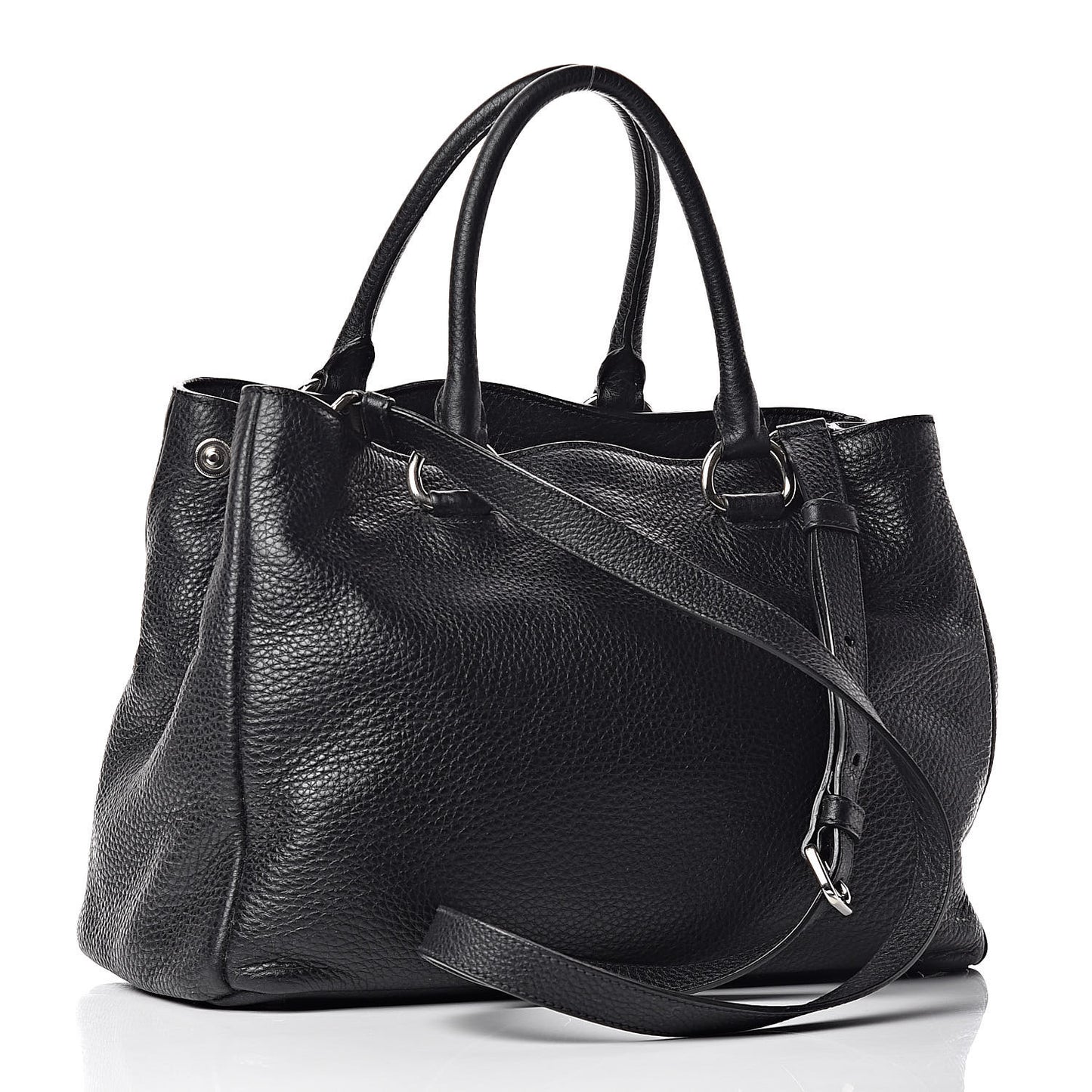 Vitello Daino Tote Black