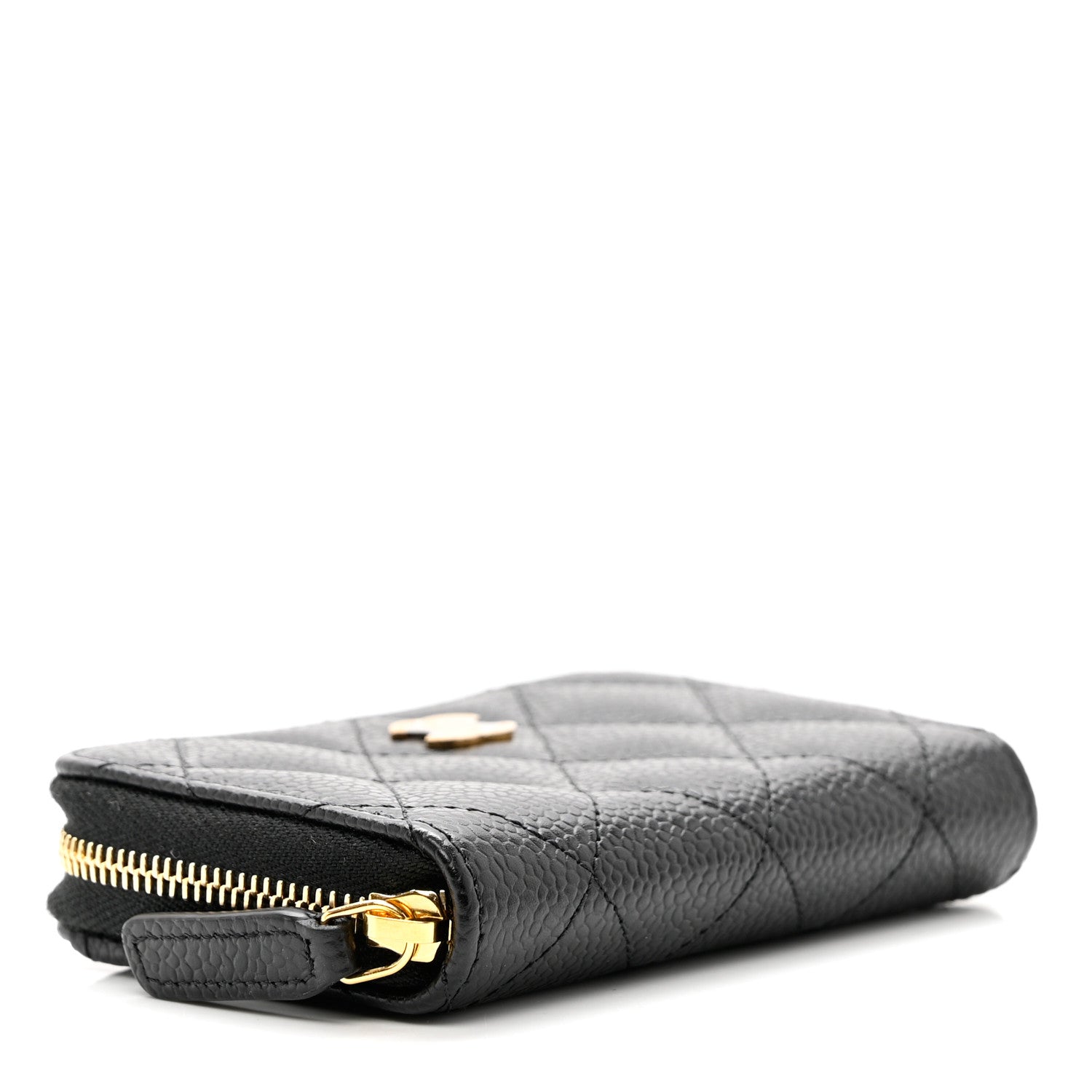 Chanel Caviar Quilted Zip Coin Purse Black 4 of 7