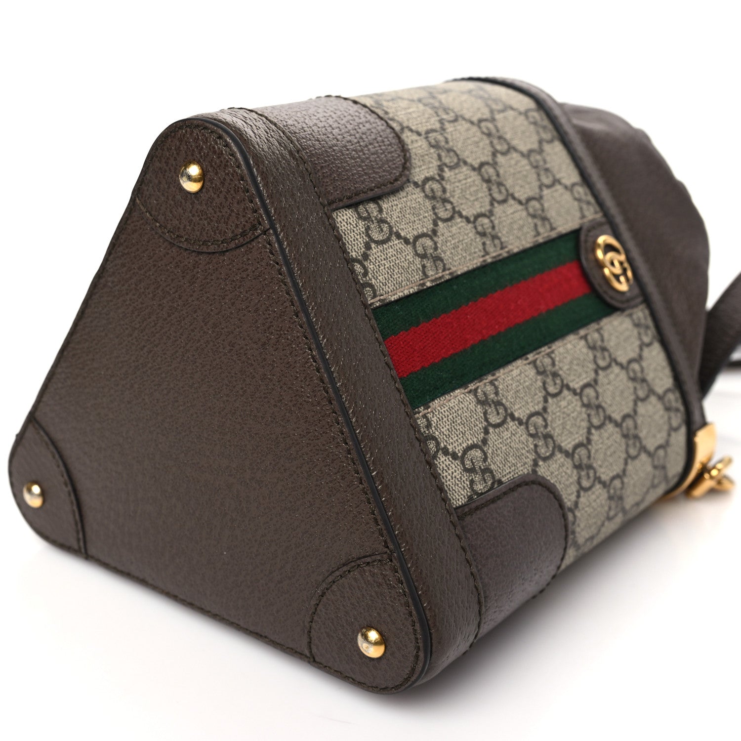 Gucci GG Supreme Monogram Ophidia Small Bucket Crossbody Bag Beige Ebony 11 of 11