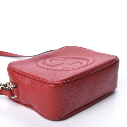 Gucci Pebbled Calfskin Small Soho Disco Bag Tabasco Red 3 of 9