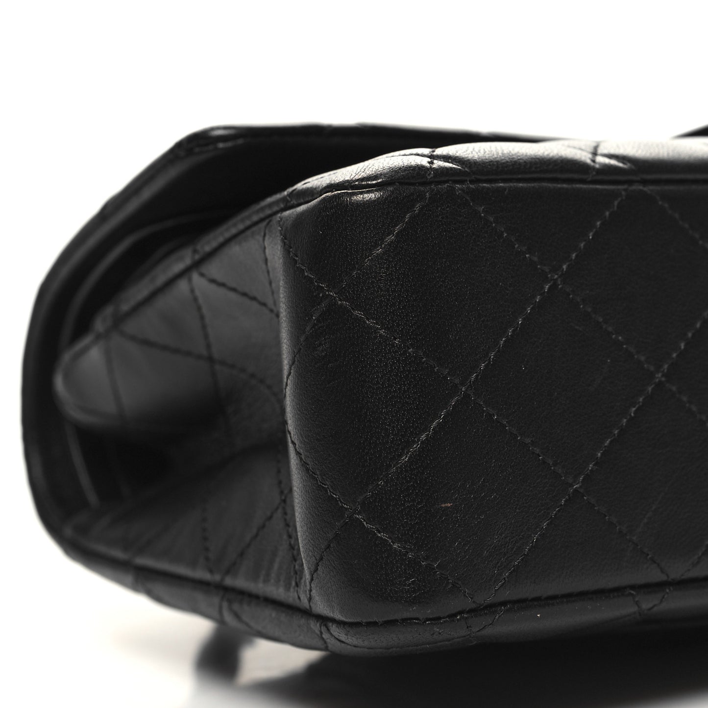 Lambskin Quilted Medium Double Flap So Black