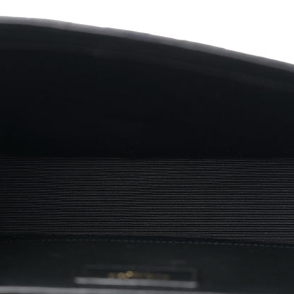 Saint Laurent Grain De Poudre Textured Mixed Matelasse Triquilt Medium Monogram Satchel Black 5 of 11