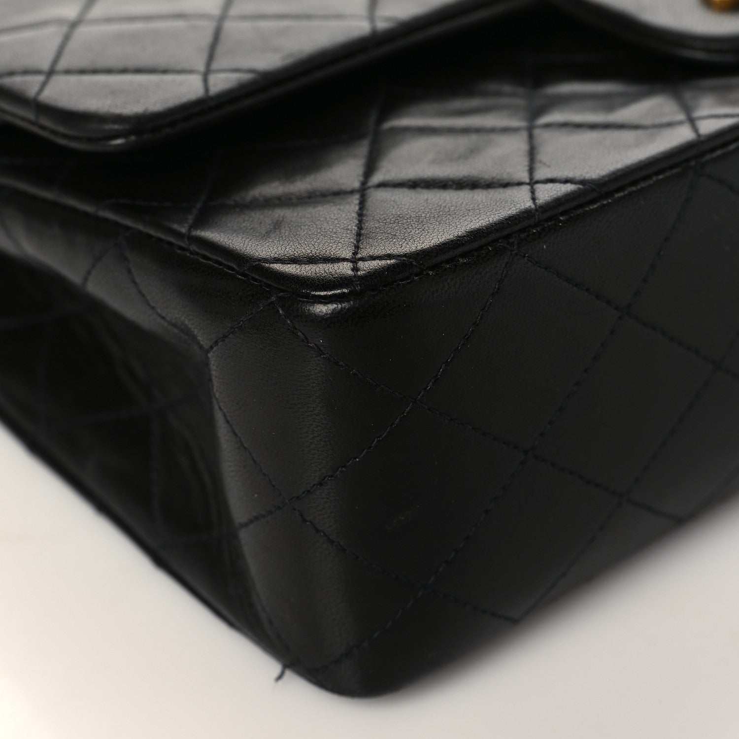 Chanel Lambskin Quilted Medium Double Flap Black 8 of 11