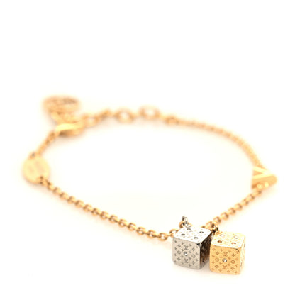 Louis Vuitton Crystal Luckygram Bracelet Gold Silver 1 of 6